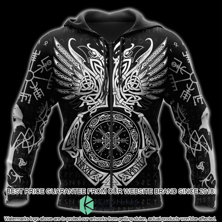 Viking Raven Of Odin Tattoo Hooded Cloak 8 Viking Raven Of Odin Tattoo Hooded Cloak word1