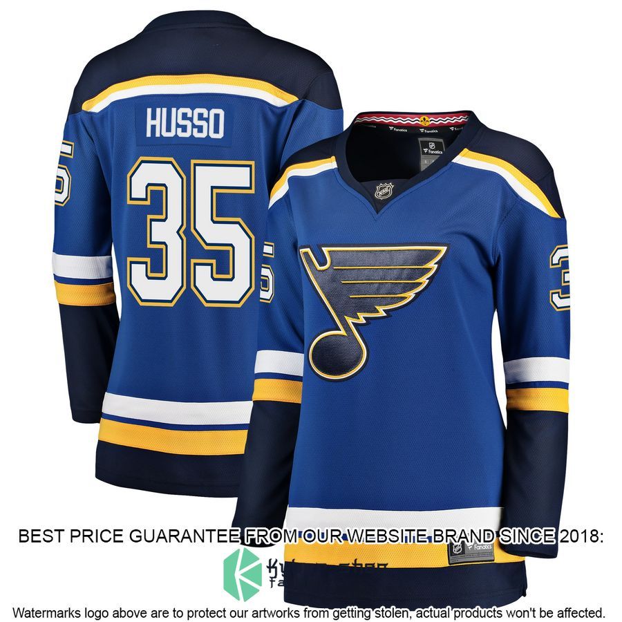 Ville Husso St. Louis Blues Women's Blue Hockey Jersey