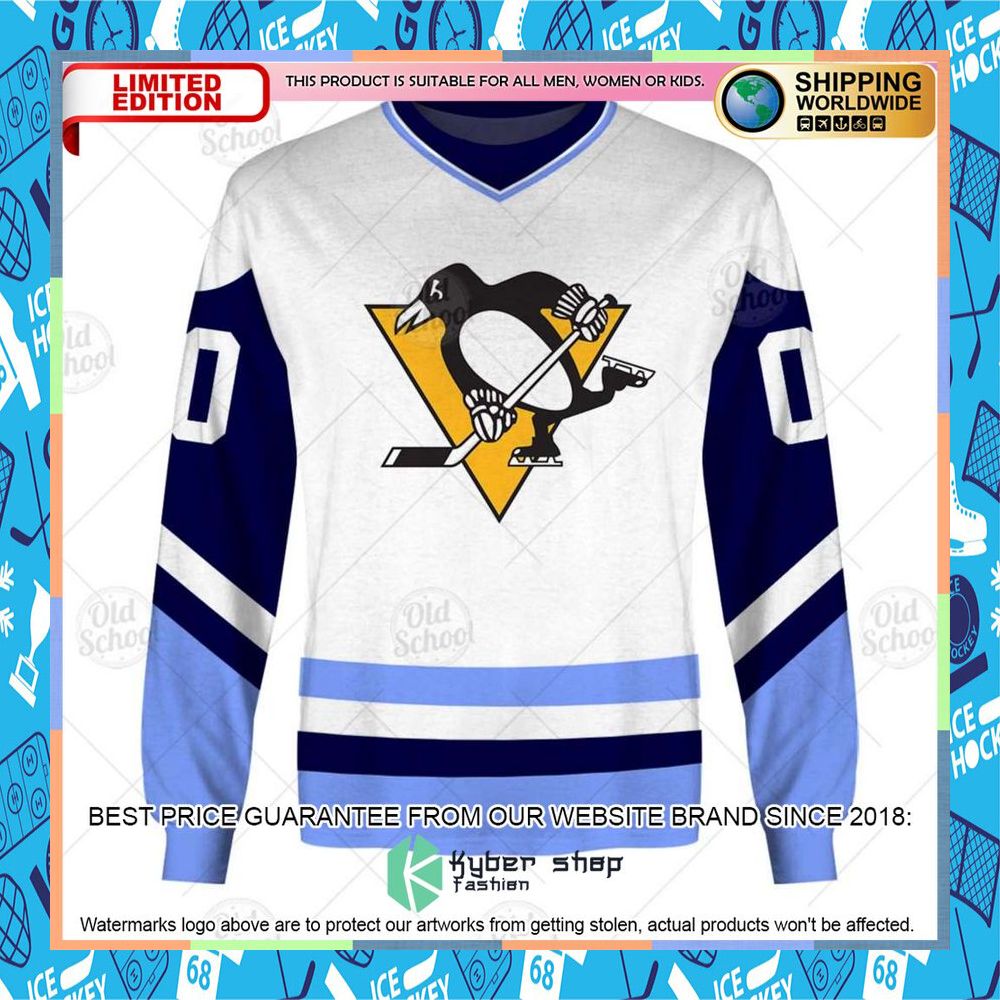 Vintage NHL Pittsburgh Penguins White CUSTOM Shirt, Hoodie 11 Vintage NHL Pittsburgh Penguins White CUSTOM Shirt, Hoodie word2