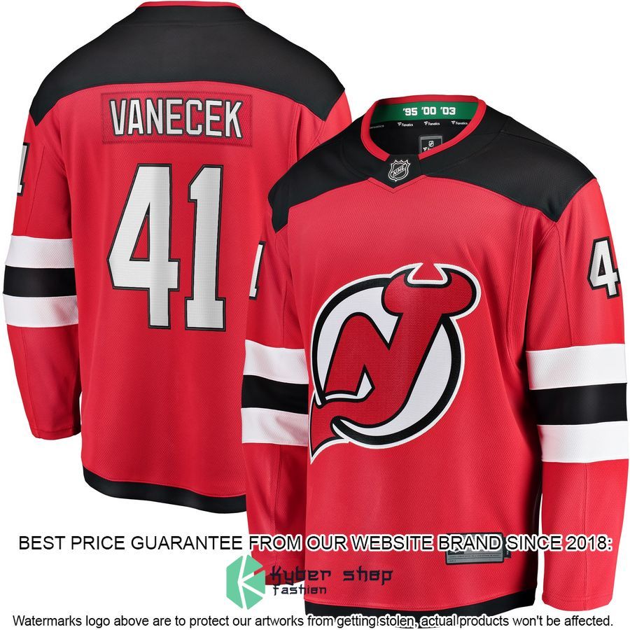 Vitek Vanecek New Jersey Devils Home Red Hockey Jersey
