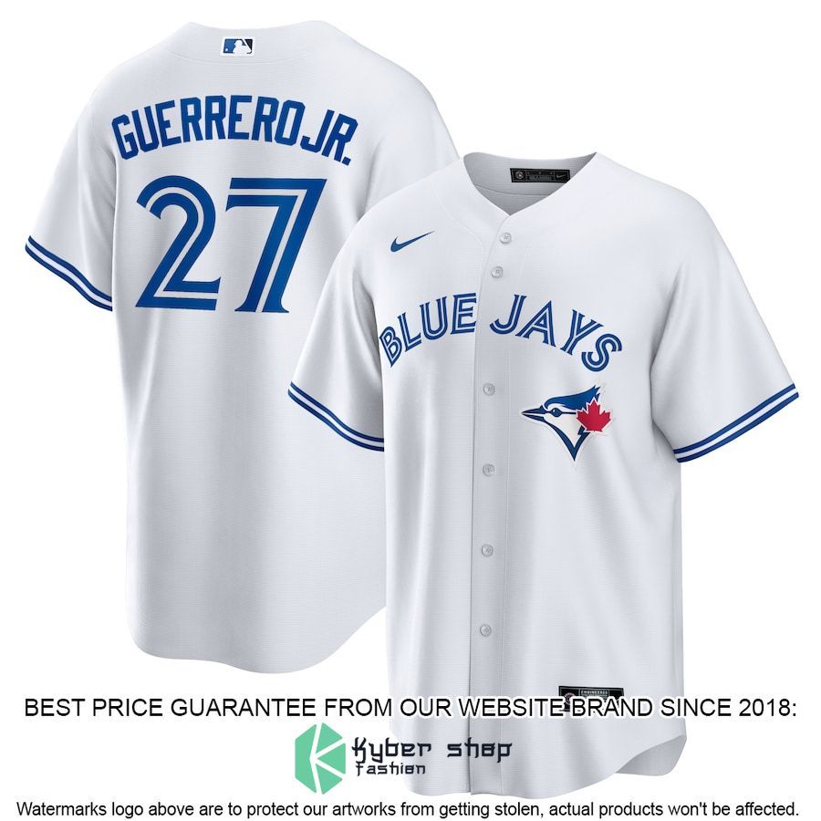 Vladimir Guerrero Jr Toronto Blue Jays Home Player Name White Baseball Jersey word3