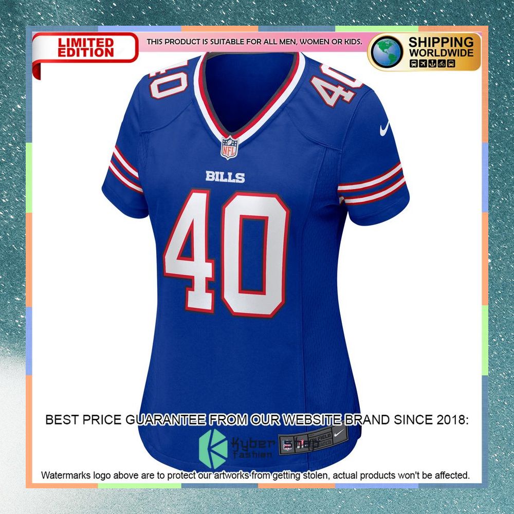 Von Miller Buffalo Bills Women's Royal Football Jersey 6 Von Miller Buffalo Bills Women's Royal Football Jersey word3