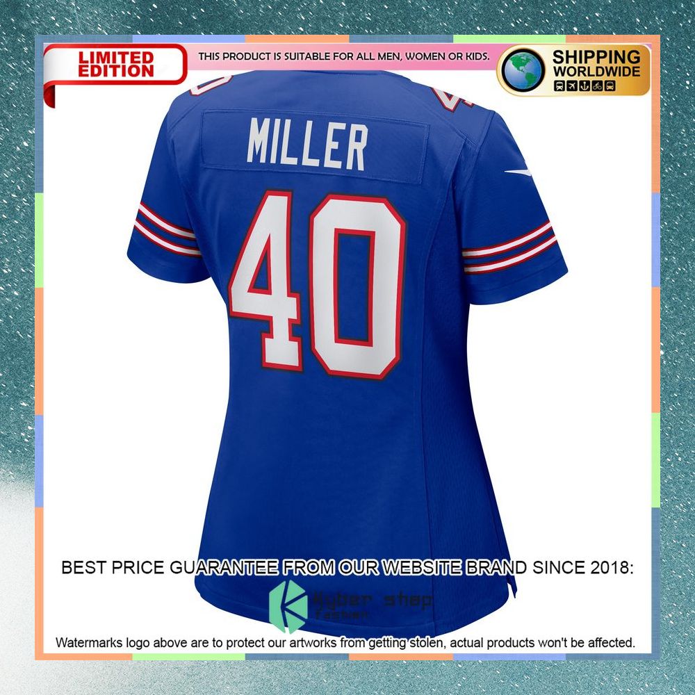 Von Miller Buffalo Bills Women's Royal Football Jersey 7 Von Miller Buffalo Bills Women's Royal Football Jersey word3