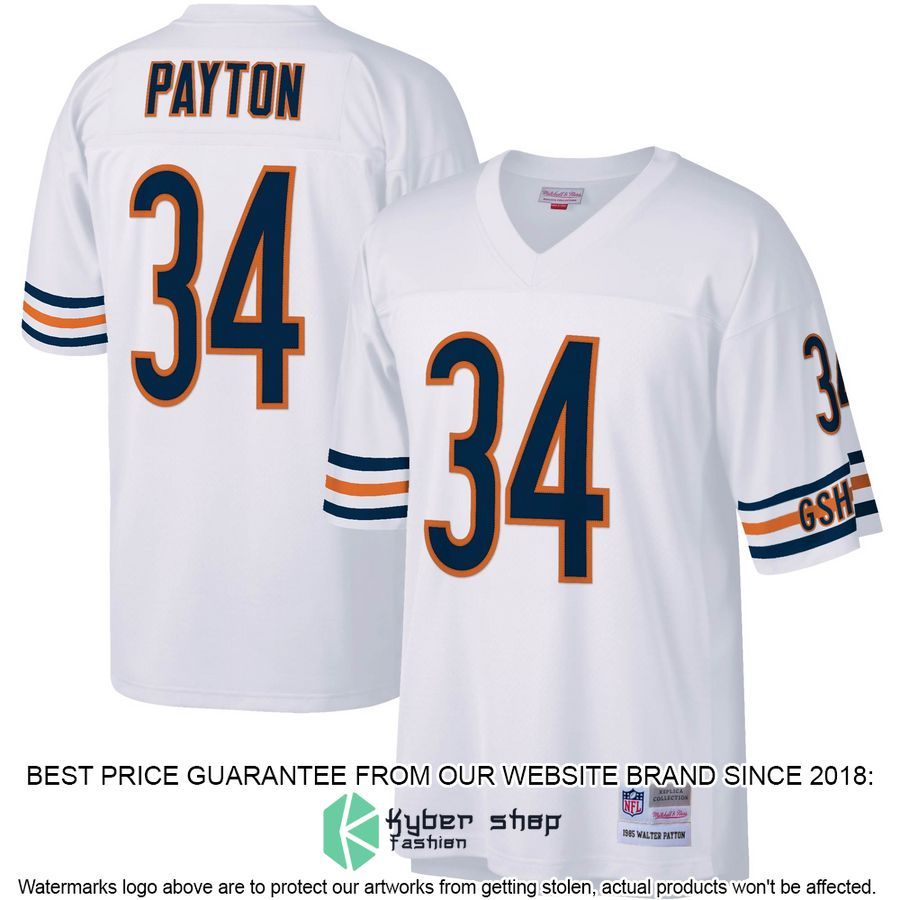 Walter Payton Chicago Bears Mitchell & Ness Legacy Replica White Football Jersey