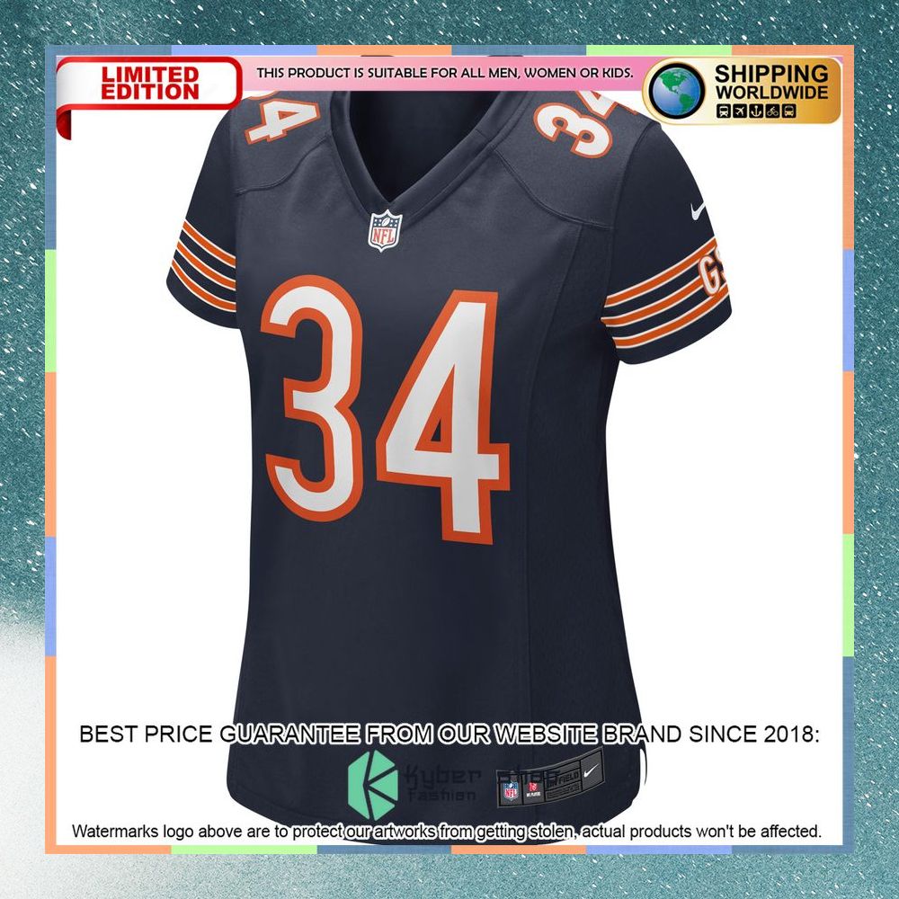 Walter Payton Chicago Bears Women's Football Retired Navy Football Jersey 6 Walter Payton Chicago Bears Women's Football Retired Navy Football Jersey word1