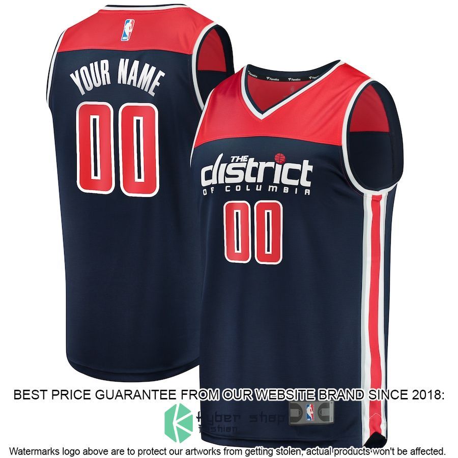 Washington Wizards Custom Navy Basketball Jersey