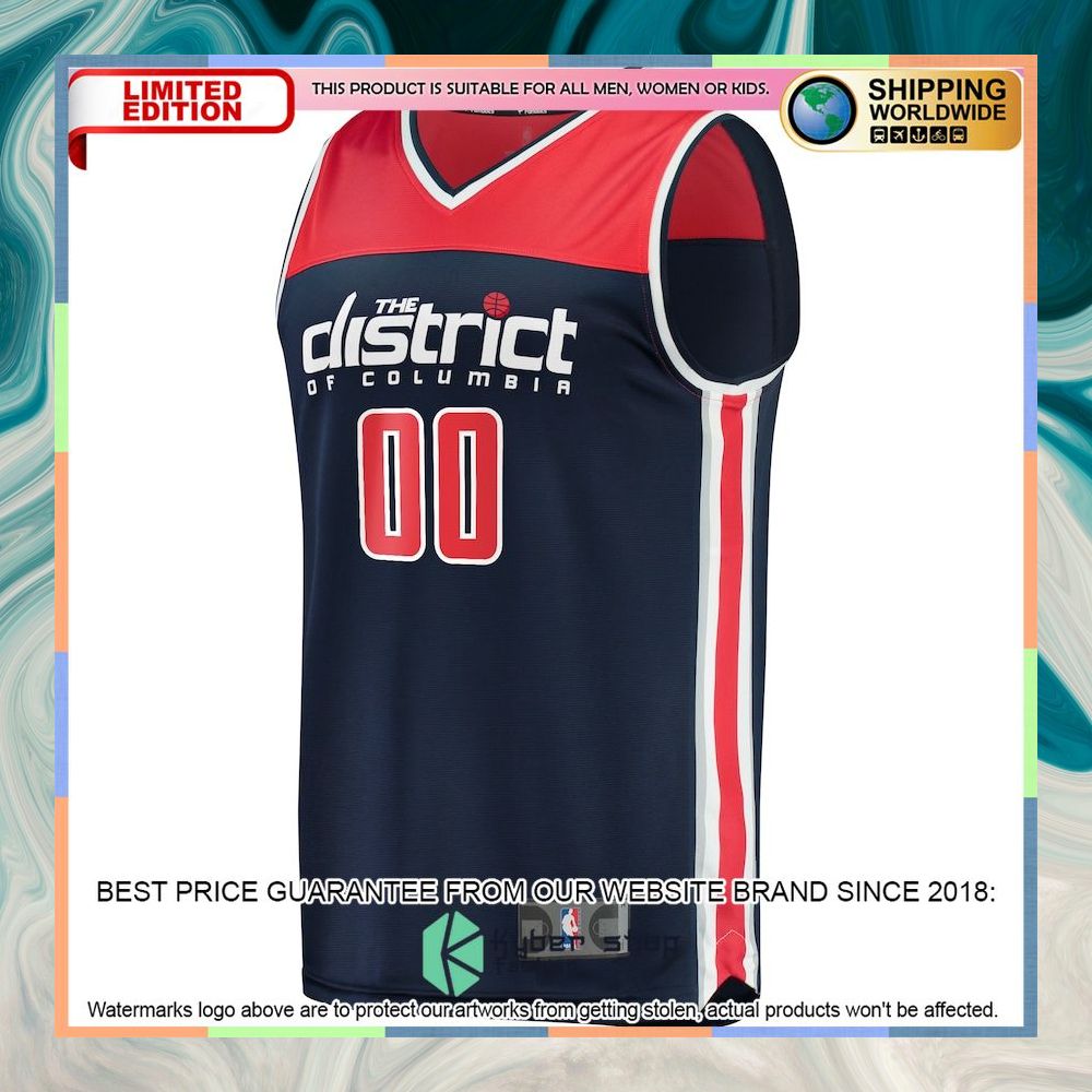 Washington Wizards Custom Navy Basketball Jersey 5 Washington Wizards Custom Navy Basketball Jersey word3