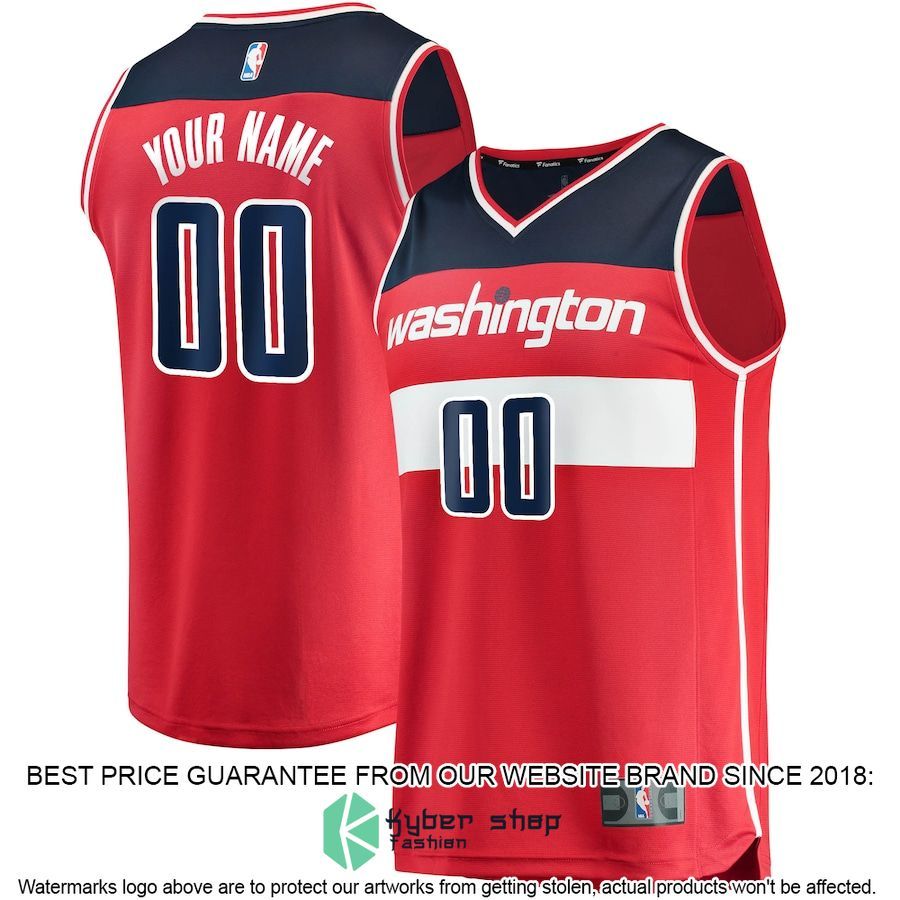 Washington Wizards Custom Red Basketball Jersey