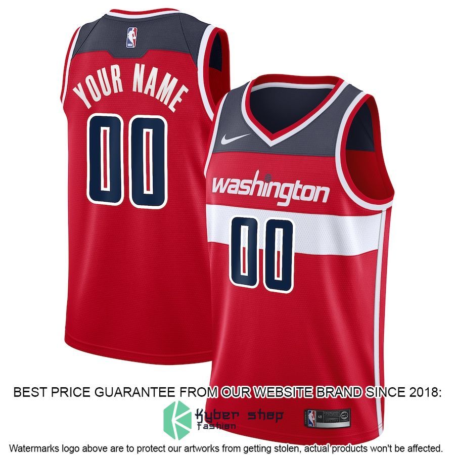 Washington Wizards Nike 2020-21 Custom Red Basketball Jersey