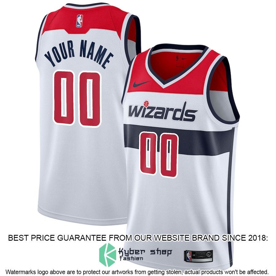 Washington Wizards Nike Custom White Basketball Jersey