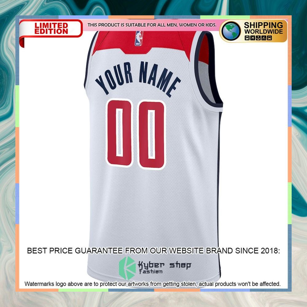 Washington Wizards Nike Custom White Basketball Jersey 6 Washington Wizards Nike Custom White Basketball Jersey word2