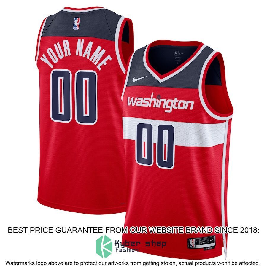Washington Wizards Nike Unisex 2022-23 Custom Red Basketball Jersey