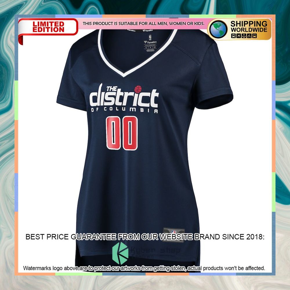 Washington Wizards Women's Custom Navy Basketball Jersey 5 Washington Wizards Women's Custom Navy Basketball Jersey word1
