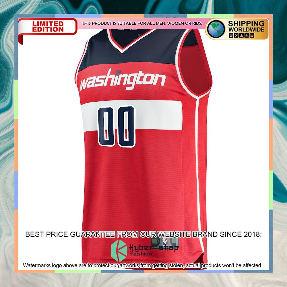 Washington Wizards Youth Custom Red Basketball Jersey 5 Washington Wizards Youth Custom Red Basketball Jersey word3