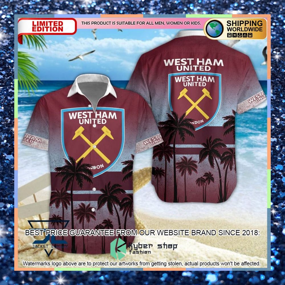 West Ham United F.C Hawaiian Shirt, Shorts 3 West Ham United F.C Hawaiian Shirt, Shorts word1