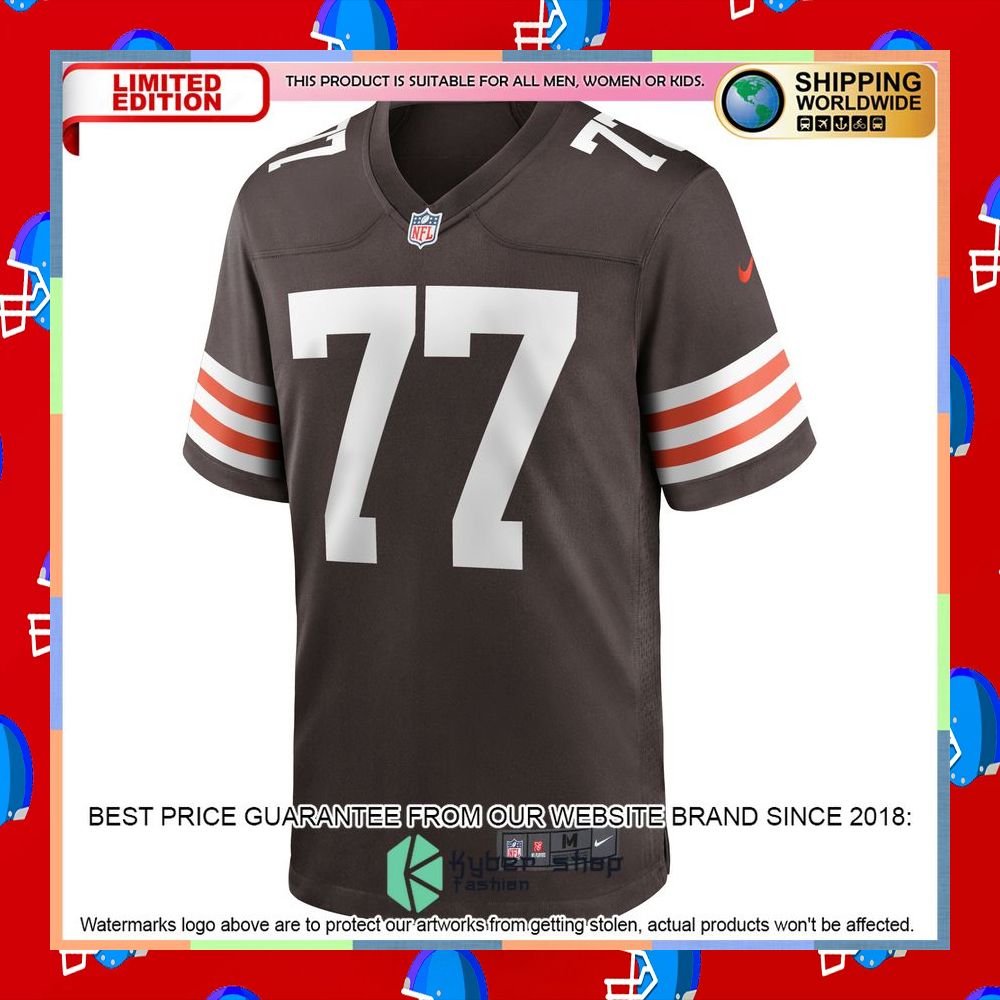 Wyatt Teller Cleveland Browns Brown Football Jersey 6 Wyatt Teller Cleveland Browns Brown Football Jersey word3