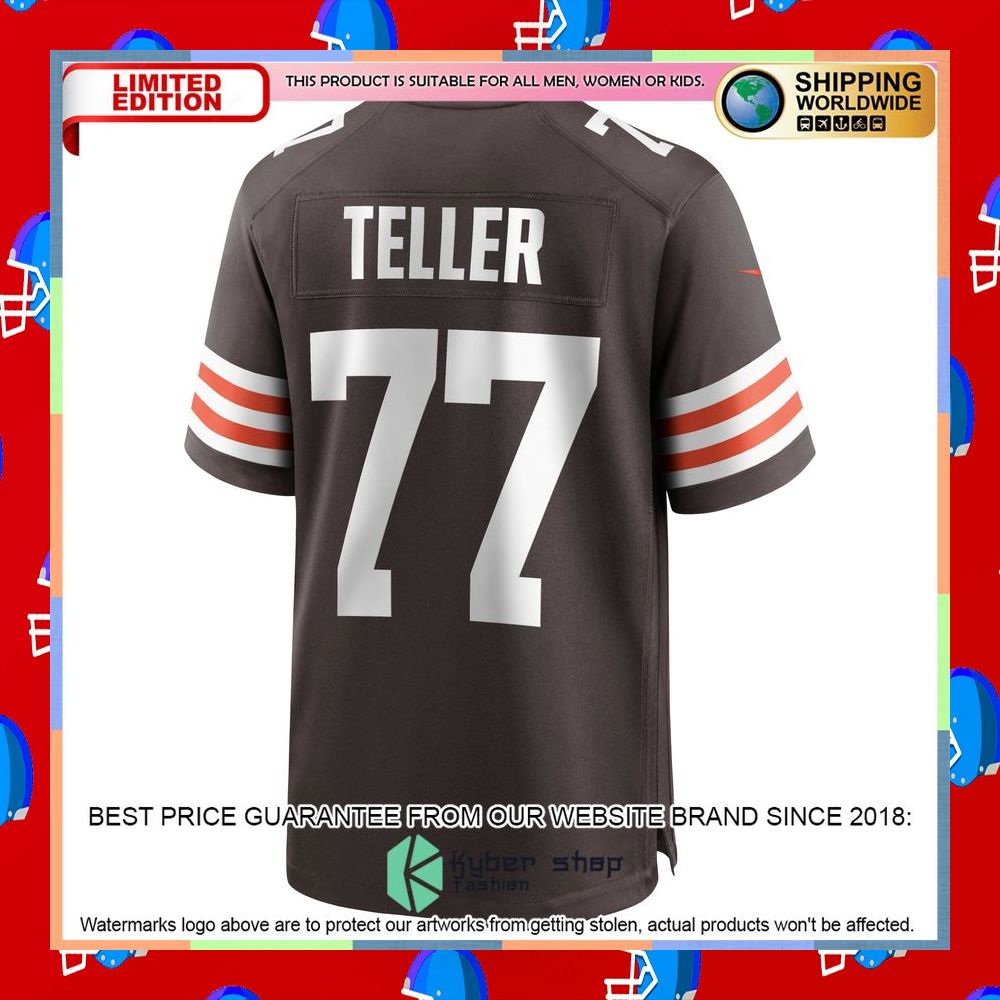 Wyatt Teller Cleveland Browns Brown Football Jersey 7 Wyatt Teller Cleveland Browns Brown Football Jersey word3