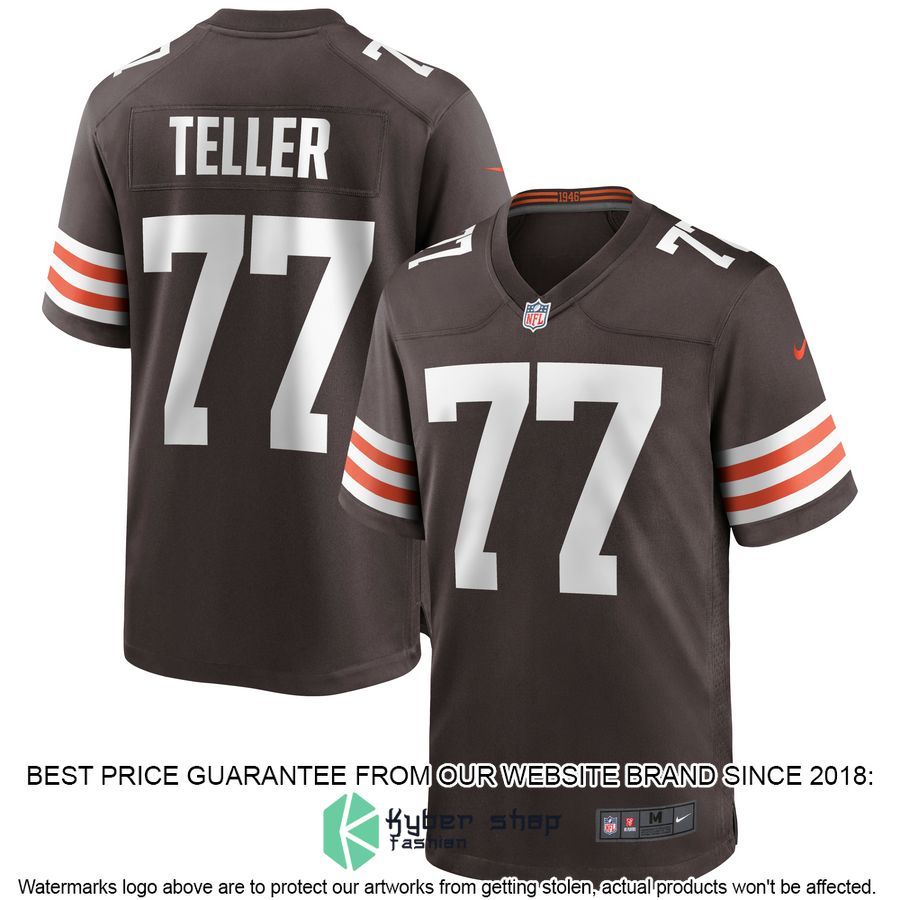 Wyatt Teller Cleveland Browns Brown Football Jersey 4 Wyatt Teller Cleveland Browns Brown Football Jersey word3
