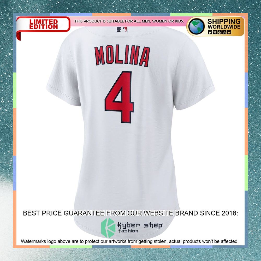 Yadier Molina St Louis Cardinals Women Home Player White Baseball Jersey 6 Yadier Molina St Louis Cardinals Women Home Player White Baseball Jersey word3