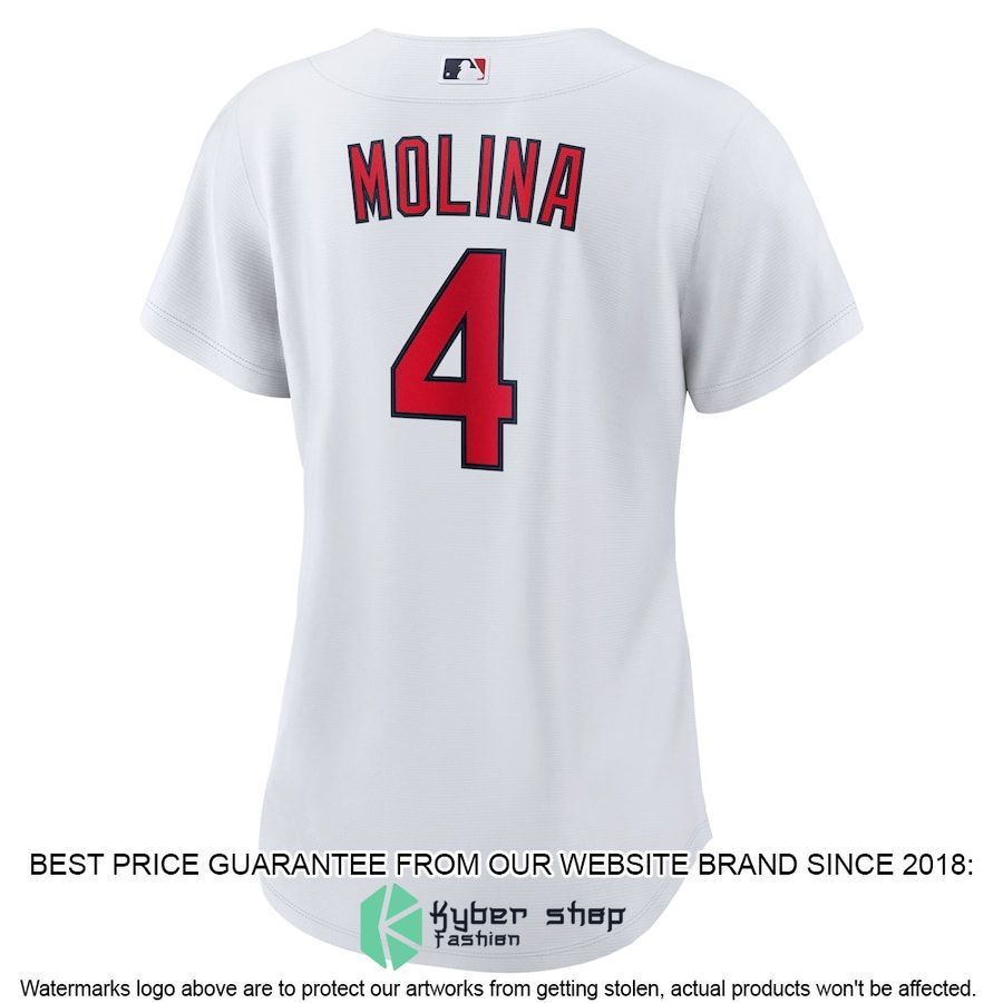 Yadier Molina St Louis Cardinals Women Home Player White Baseball Jersey 3 Yadier Molina St Louis Cardinals Women Home Player White Baseball Jersey word3
