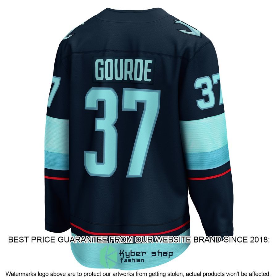 Yanni Gourde Seattle Kraken Home Premier Deep Sea Blue Hockey Jersey 3 Yanni Gourde Seattle Kraken Home Premier Deep Sea Blue Hockey Jersey word3