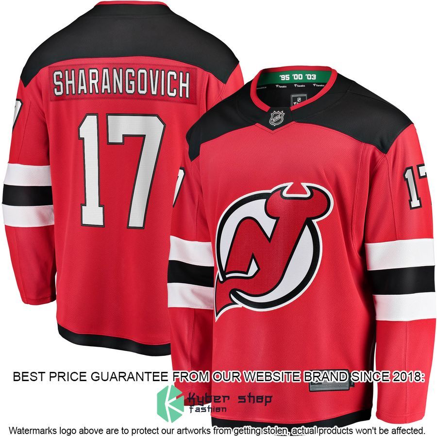 Yegor Sharangovich New Jersey Devils 2017-18 Home Replica Red Hockey Jersey