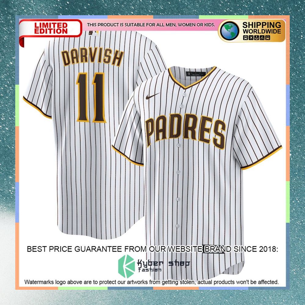 Yu Darvish San Diego Padres Home Player White Baseball Jersey 4 Yu Darvish San Diego Padres Home Player White Baseball Jersey word3