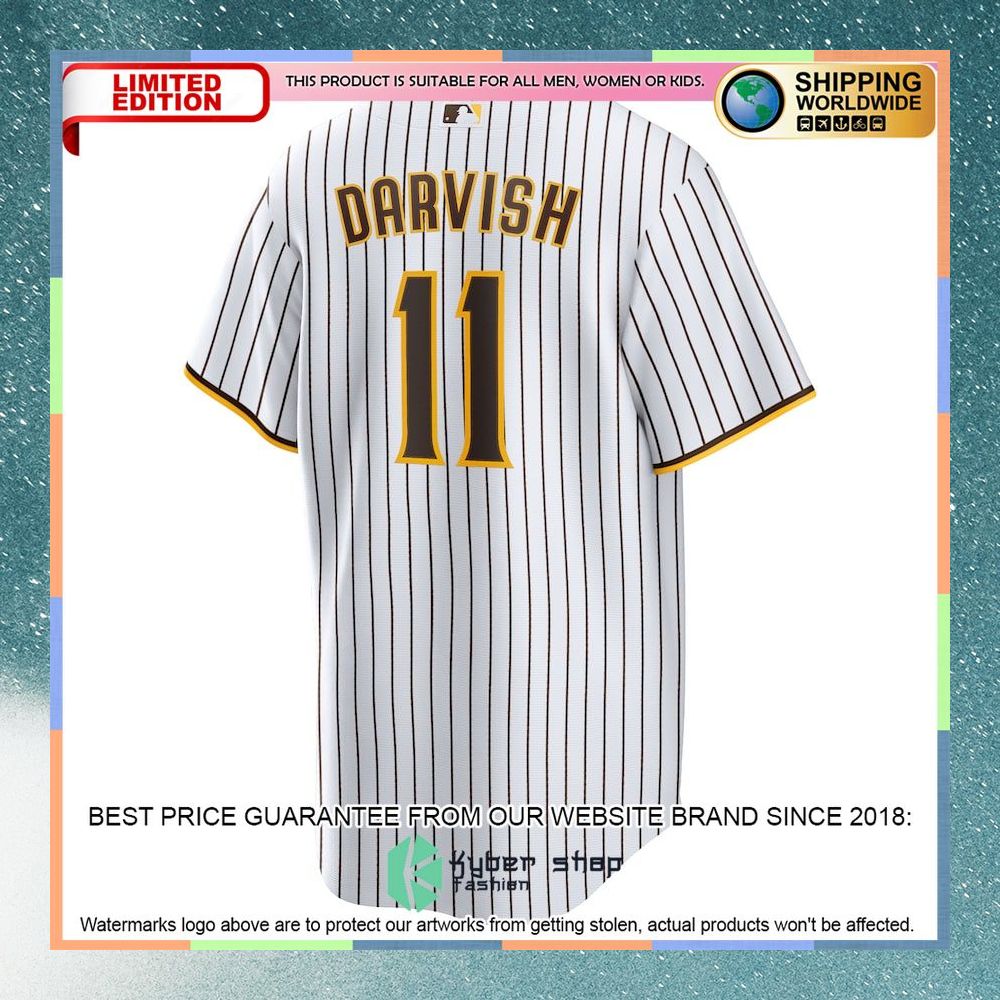 Yu Darvish San Diego Padres Home Player White Baseball Jersey 6 Yu Darvish San Diego Padres Home Player White Baseball Jersey word3