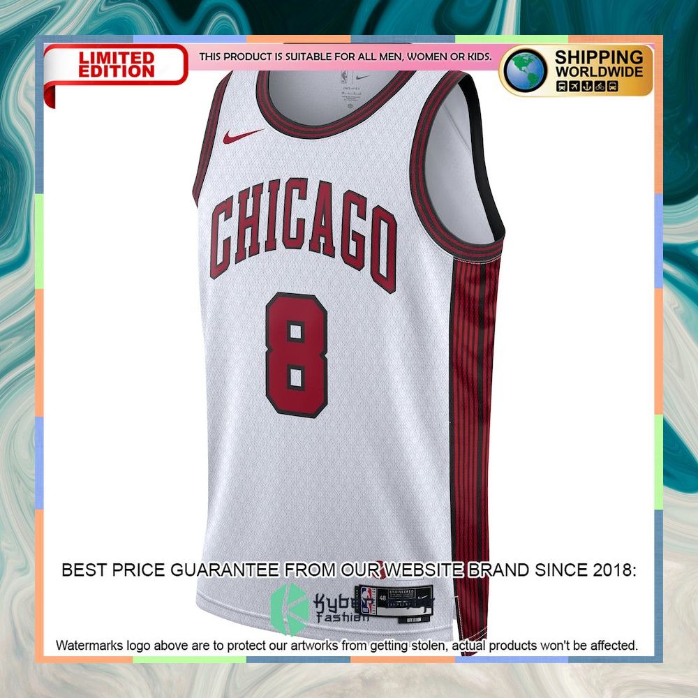 Zach LaVine Chicago Bulls Nike Unisex 2022-23 City Edition White Basketball Jersey 5 Zach LaVine Chicago Bulls Nike Unisex 2022-23 City Edition White Basketball Jersey word1