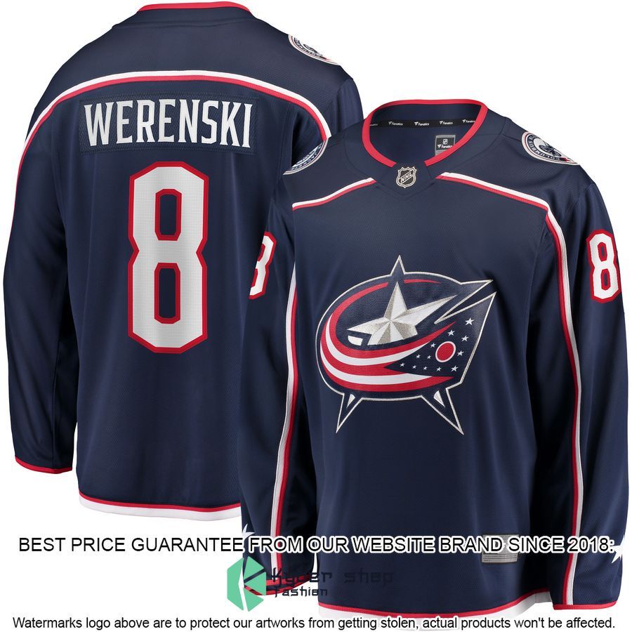 Zach Werenski Columbus Blue Jackets Home Premier Navy Hockey Jersey