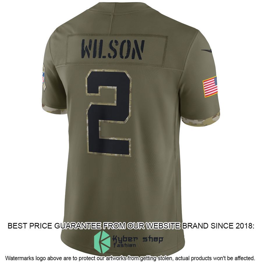 Zach Wilson New York Jets 2022 Salute To Service Olive Football Jersey 3 Zach Wilson New York Jets 2022 Salute To Service Olive Football Jersey word2