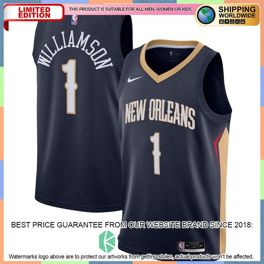 Zion Williamson New Orleans Pelicans Nike 2020-21 Navy Basketball Jersey