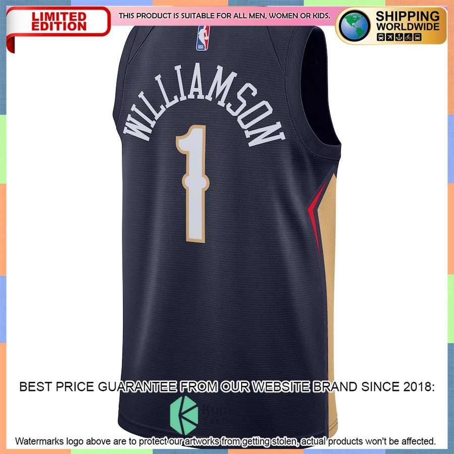 Zion Williamson New Orleans Pelicans Nike 2020-21 Navy Basketball Jersey 3 Zion Williamson New Orleans Pelicans Nike 2020-21 Navy Basketball Jersey word2
