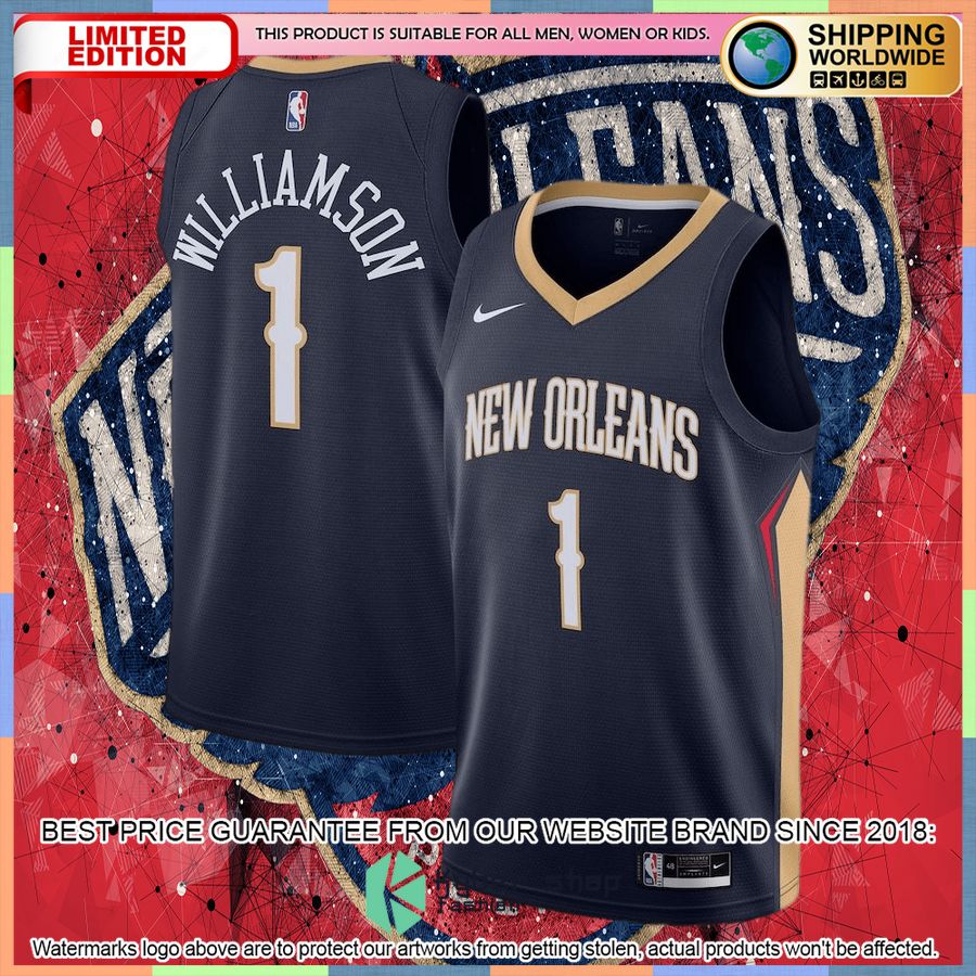 Zion Williamson New Orleans Pelicans Nike 2020-21 Navy Basketball Jersey 4 Zion Williamson New Orleans Pelicans Nike 2020-21 Navy Basketball Jersey word2