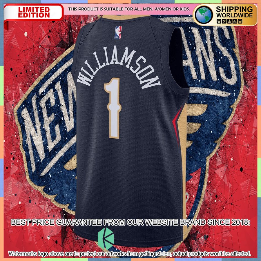 Zion Williamson New Orleans Pelicans Nike 2020-21 Navy Basketball Jersey 6 Zion Williamson New Orleans Pelicans Nike 2020-21 Navy Basketball Jersey word2
