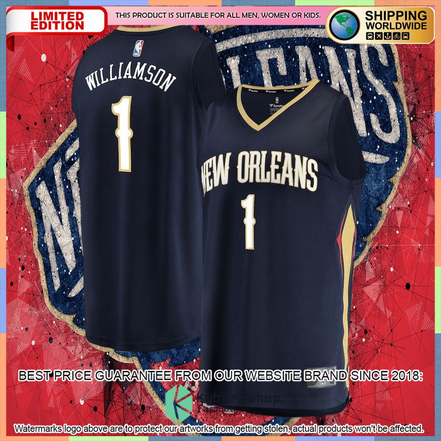 Zion Williamson New Orleans Pelicans Youth Navy Basketball Jersey 4 Zion Williamson New Orleans Pelicans Youth Navy Basketball Jersey word3
