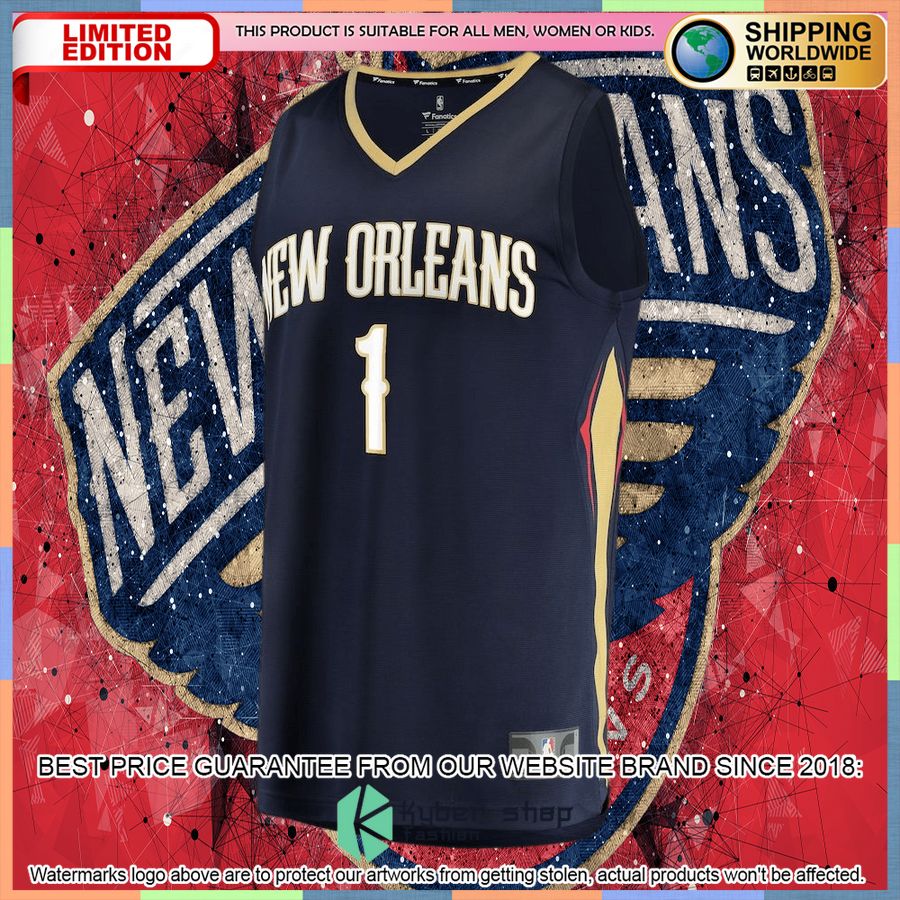 Zion Williamson New Orleans Pelicans Youth Navy Basketball Jersey 5 Zion Williamson New Orleans Pelicans Youth Navy Basketball Jersey word3