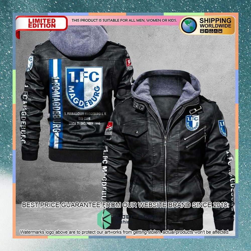 1. FC Magdeburg Leather Jacket 7 1 fc magdeburg leather jacket 3 581