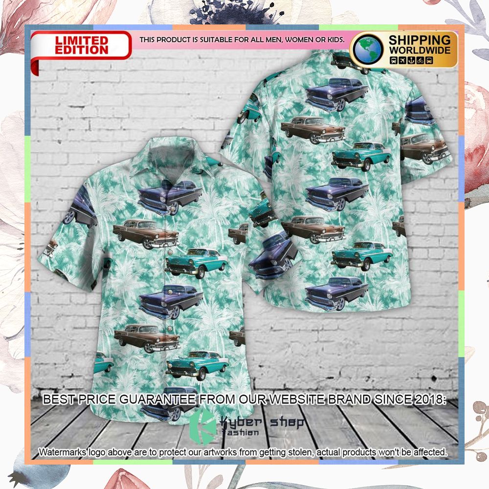 1956 Chevy Bel Air Sport Coupe Hawaiian Shirt 3 1956 Chevy Bel Air Sport Coupe Hawaiian Shirt word3