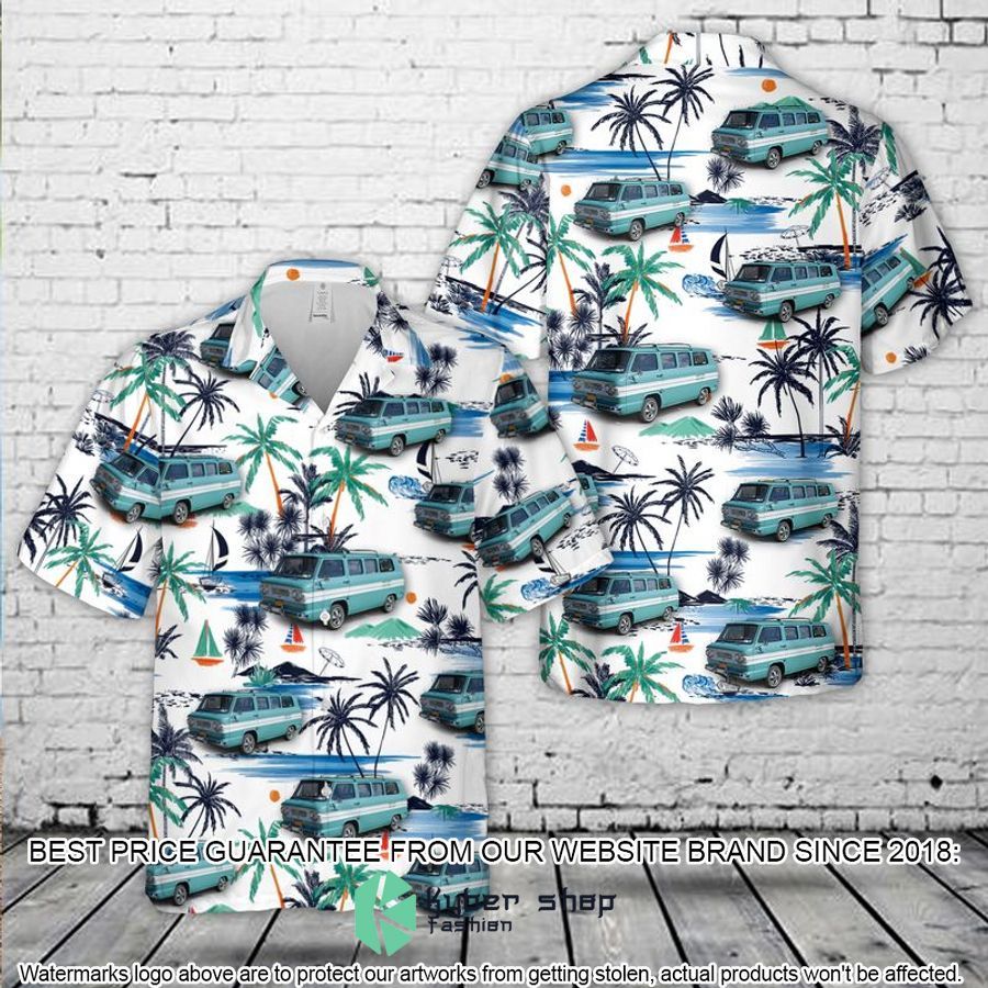 1964 Chevrolet Corvair Greenbrier Sportswagon Hawaiian Shirt