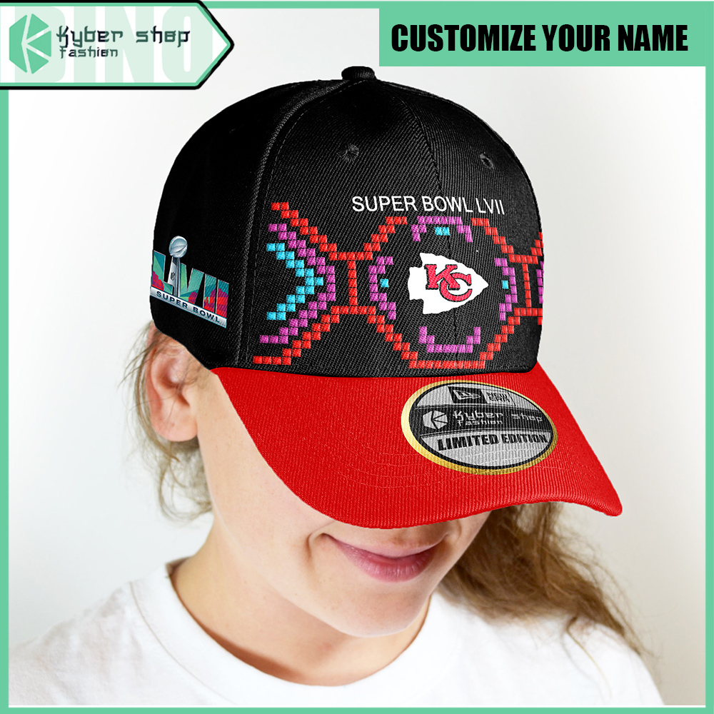 Personalized Kansas City Chiefs Super Bowl LVII Cap 1