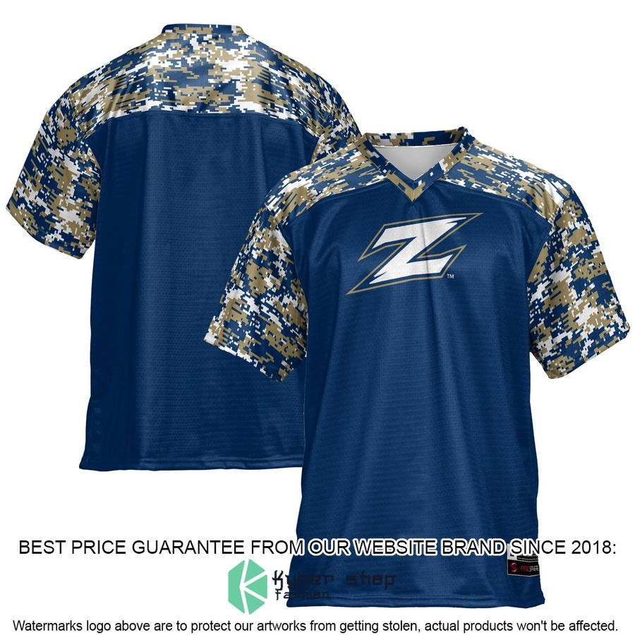 Akron Zips Navy Football Jersey word2