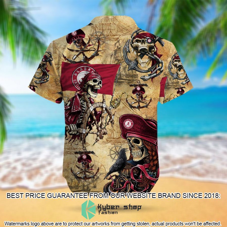 Alabama Crimson Tide Pirates Retro Vintage Style Hawaiian Shirt, Shorts 5 alabama crimson tide pirates retro vintage style hawaiian shirt shorts 5 77