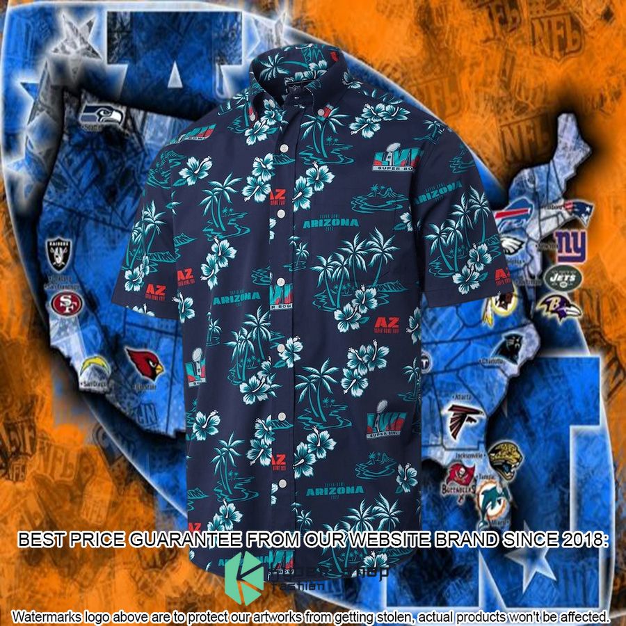 Arizona Super Bowl LVII Navy Hawaiian Shirt 5 Arizona Super Bowl LVII Navy Hawaiian Shirt word2