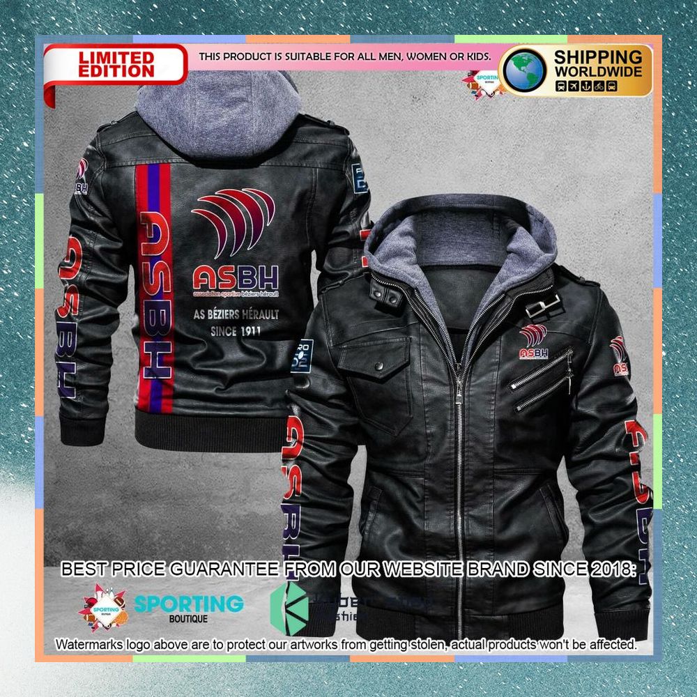 AS Beziers Herault Leather Jacket 7 as beziers herault leather jacket 3 859