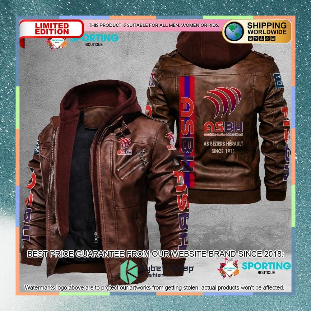 AS Beziers Herault Leather Jacket 8 as beziers herault leather jacket 4 233