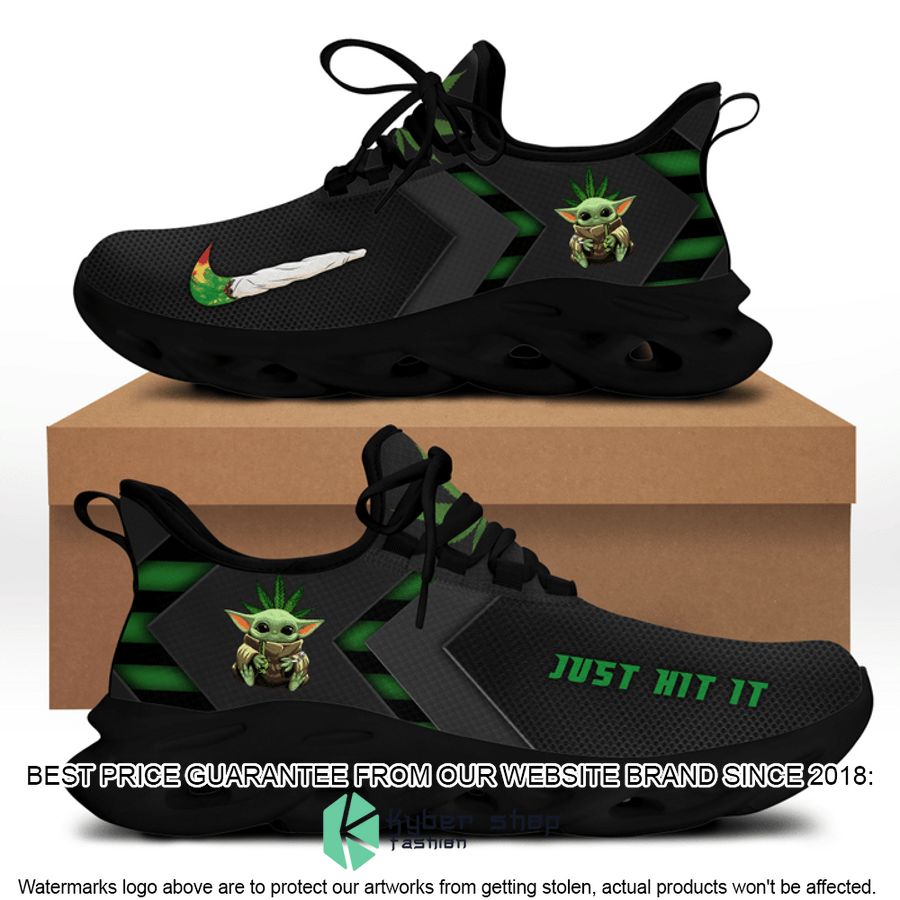 Baby Yoda Cannabis Nike Just Hit It Max Soul Shoes