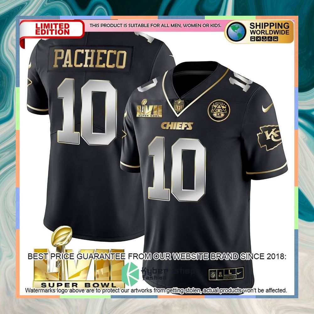Black Limited SUPER BOWL LVII Isiah Pacheco 10 Football Jersey 3 black limited super bowl lvii isiah pacheco 10 football jersey 1 69