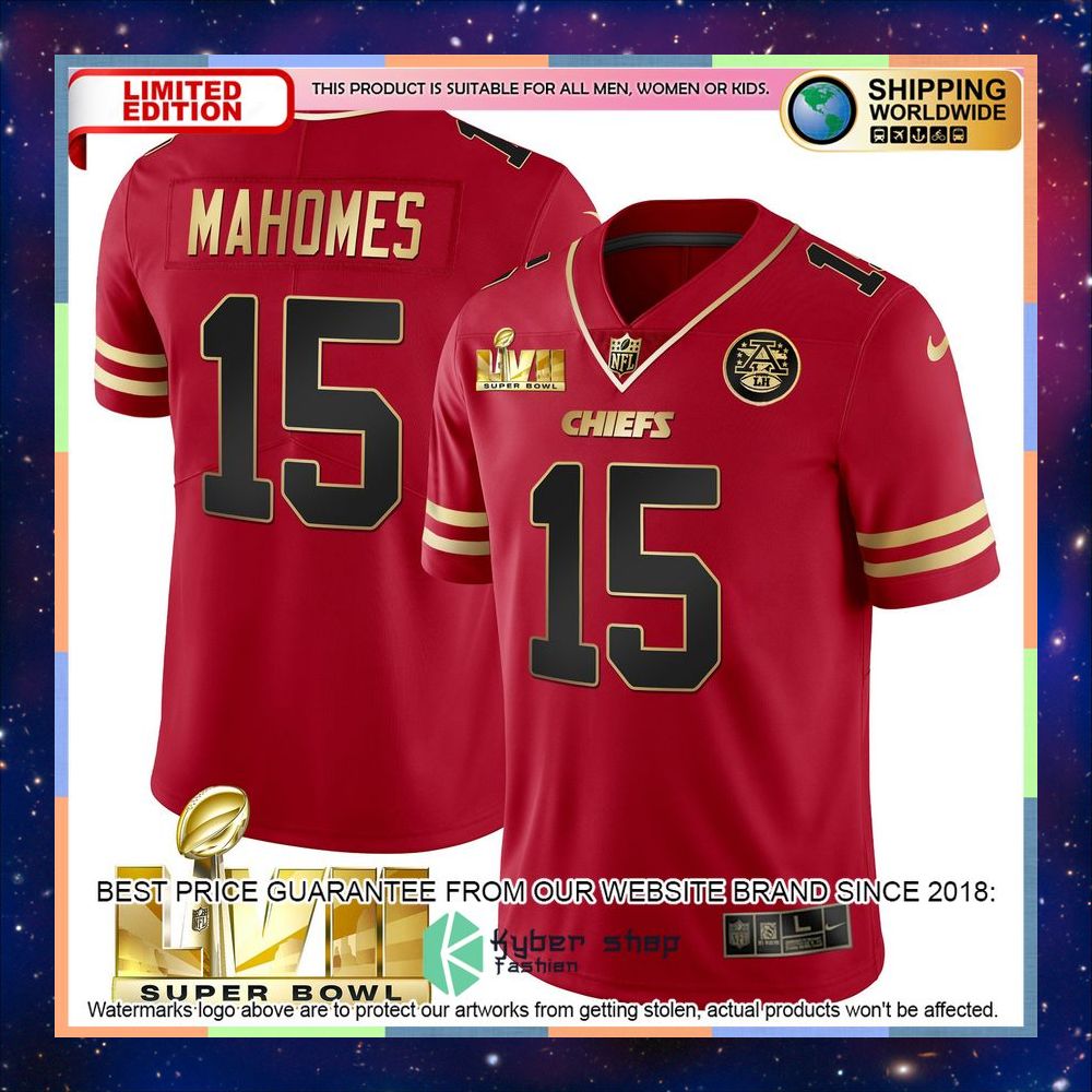 Black Red SUPER BOWL LVII Patrick Mahomes 15 Football Jersey 5 black red super bowl lvii patrick mahomes 15 football jersey 1 589