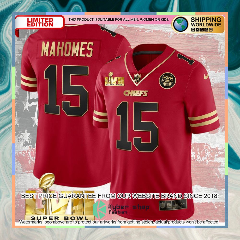 Black Red SUPER BOWL LVII Patrick Mahomes 15 Football Jersey 4 black red super bowl lvii patrick mahomes 15 football jersey 2 183